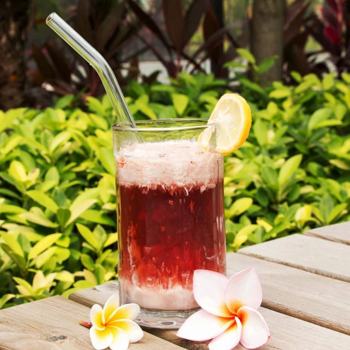 Glass Drinking Straws Kitchen Bar Reusable Drinking Straws Eco-friendly Glass Cocktail Straws for Juice Milk Coffee Bar Drinks
