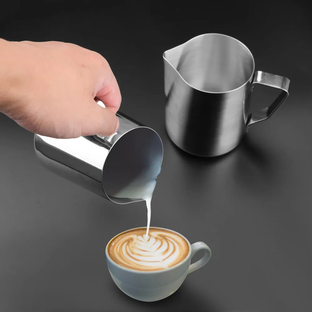 400/800ML Stainless Steel Coffee Foamer Double Mesh Milk Creamer Manual Milk Frother Coffee Mixer milk pitcher Kitchen Tools