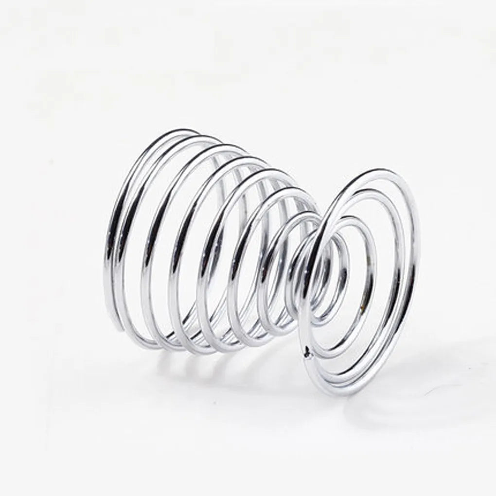 Stainelss Steel Spring Wire Tray Egg Cup Boiled Eggs Holder Stand Storage  Metal Egg Cup Spiral Spring Holder Kitchen Breakfast