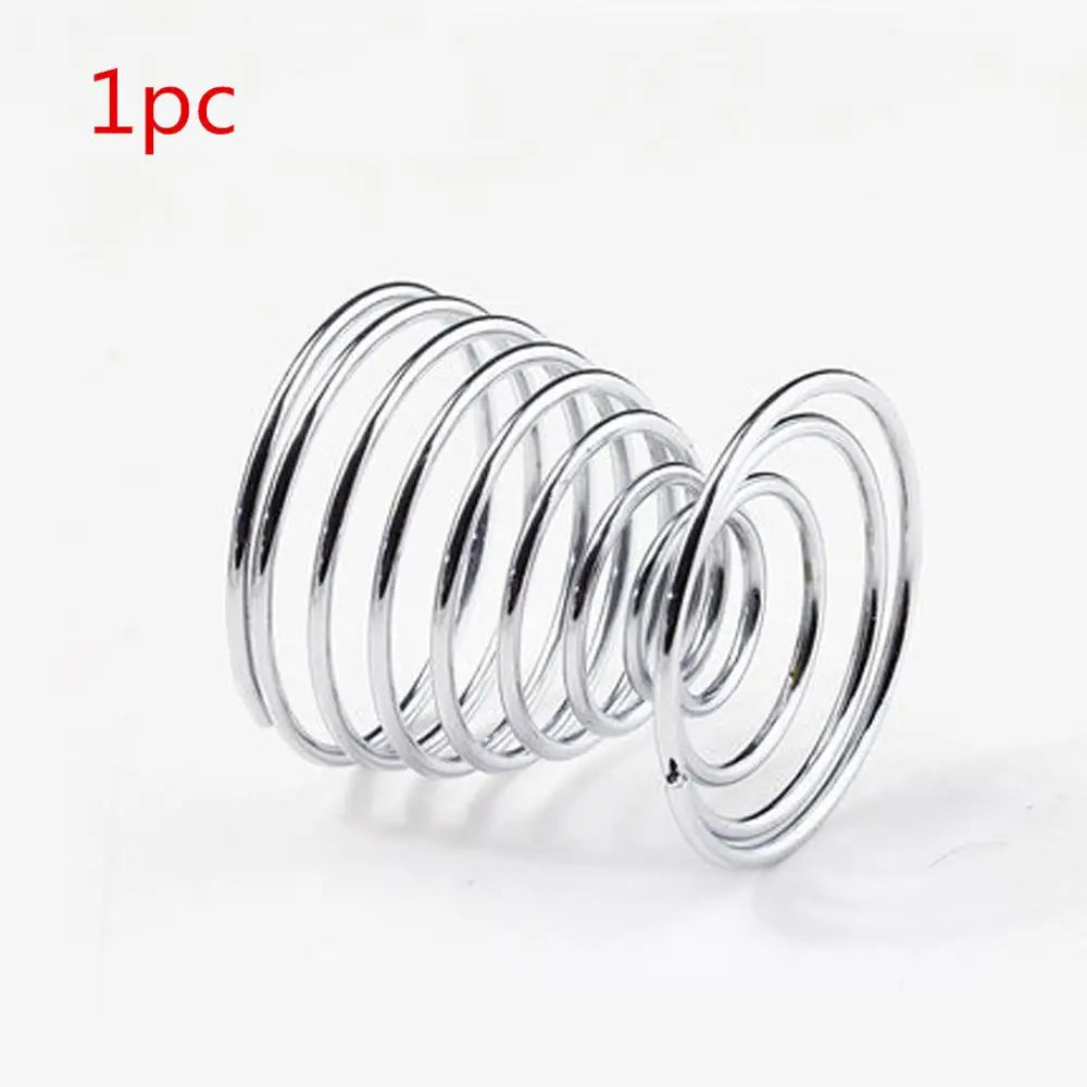 Stainelss Steel Spring Wire Tray Egg Cup Boiled Eggs Holder Stand Storage  Metal Egg Cup Spiral Spring Holder Kitchen Breakfast