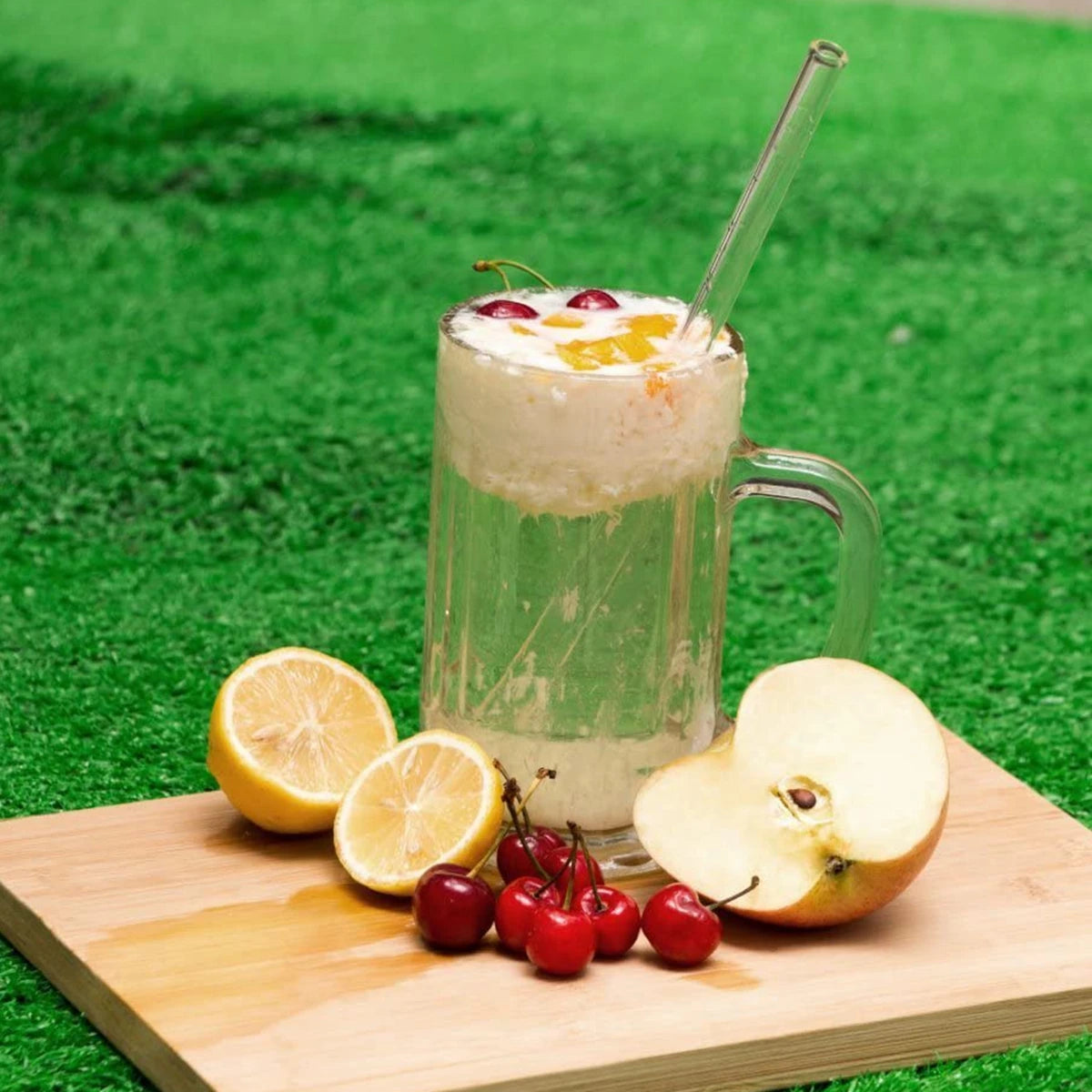 Glass Drinking Straws Kitchen Bar Reusable Drinking Straws Eco-friendly Glass Cocktail Straws for Juice Milk Coffee Bar Drinks