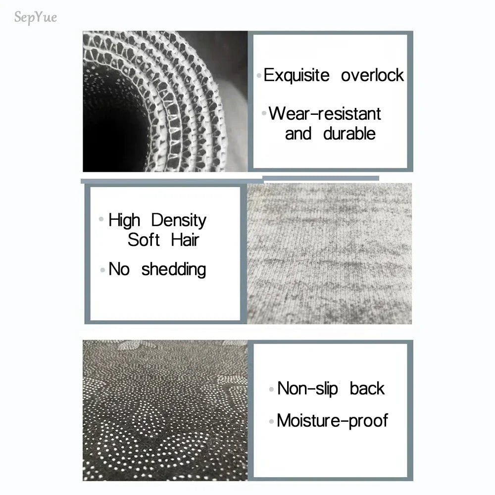 VIKAMA Kitchen Crystal Velvet Floor Mats, Water-Absorbing, Anti-Slip, Oil-Proof Carpets, Washable And No-Wash Home Decorations