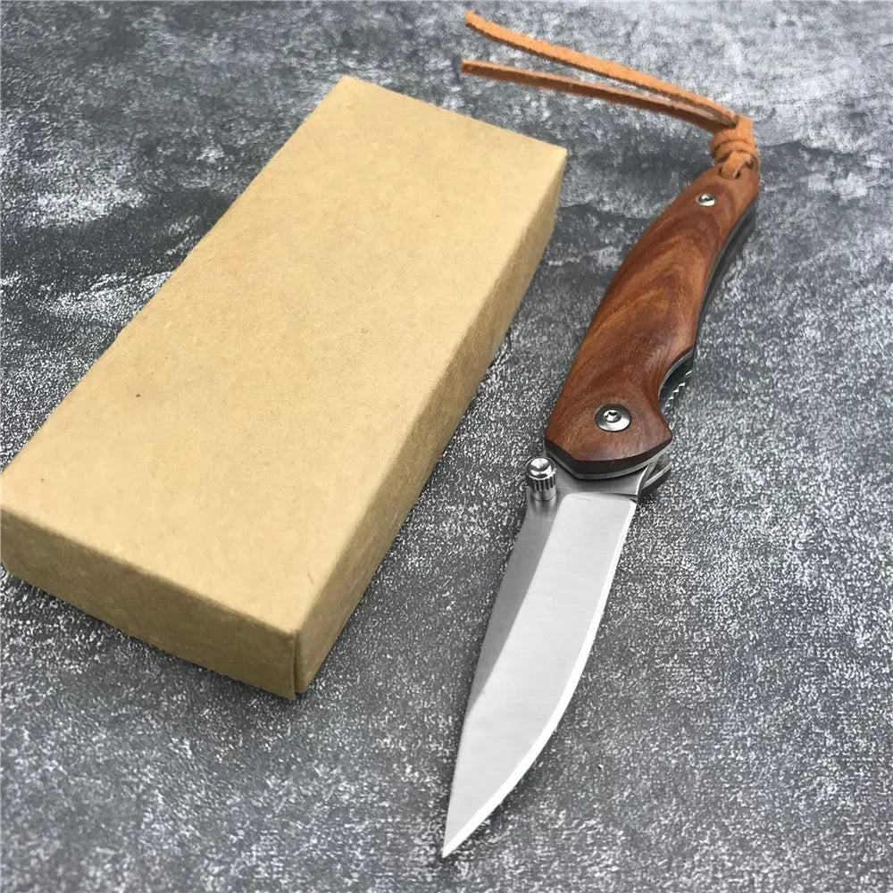 Russian Mini Folding Pocket Knife Outdoor Handmade Camping EDC 7Cr13Mov Blade Rosewood Handle Kitchen Tool Chef Fruit Knife