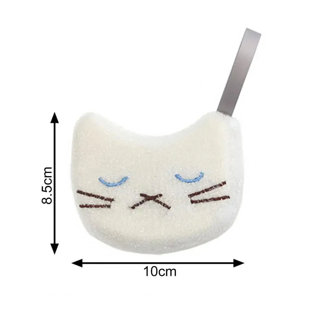 Cartoon Sponge Dish Cloths 4Pcs/Set Cleansing Sponge Kitchen Cleaning Tools Multifunctional Dishwashing Sponge Cute Pot Brush