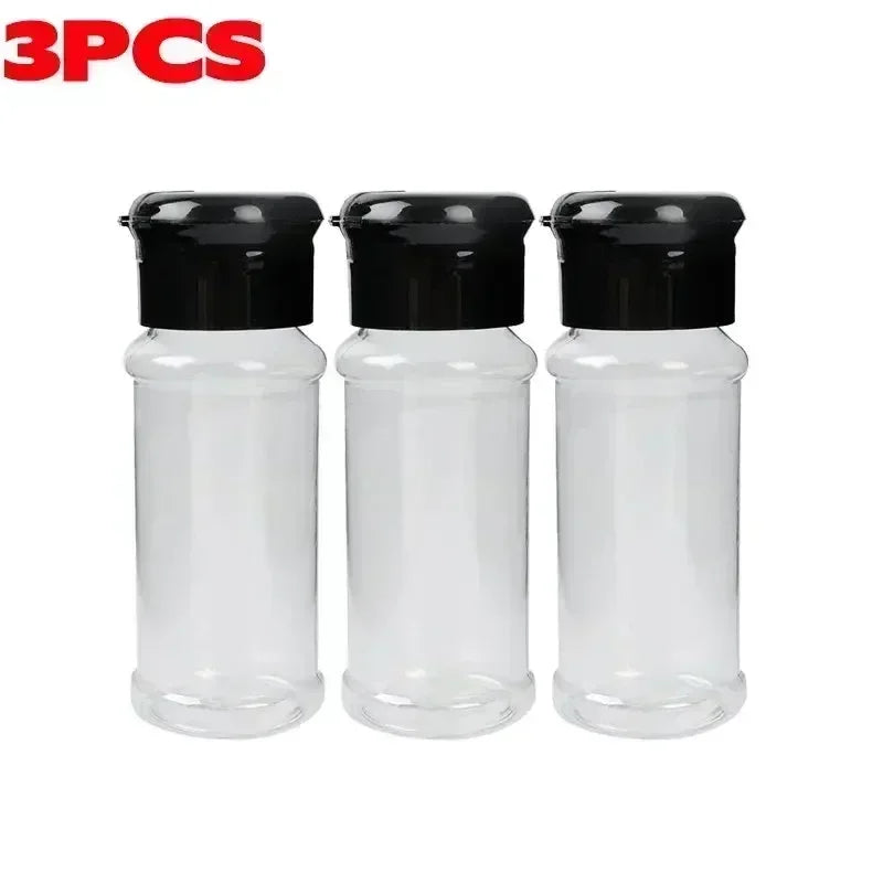 Transparent Seasoning Jars Salt Pepper Shaker Bottles Spices Storage Condiment Boxes Powder Storage Container Kitchen Gadget