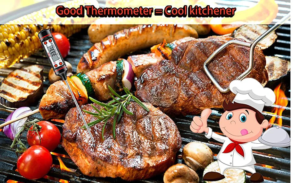 Food Baking Digital Kitchen Thermometer Electronic Probe Type Liquid Barbecue BBQ Temperature Measuring Pen