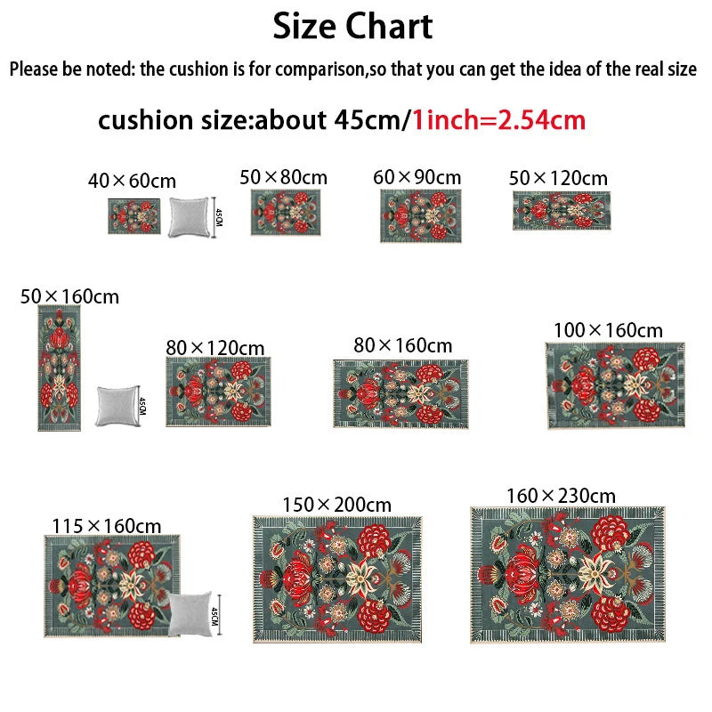 VIKAMA Kitchen Crystal Velvet Floor Mats, Water-Absorbing, Anti-Slip, Oil-Proof Carpets, Washable And No-Wash Home Decorations