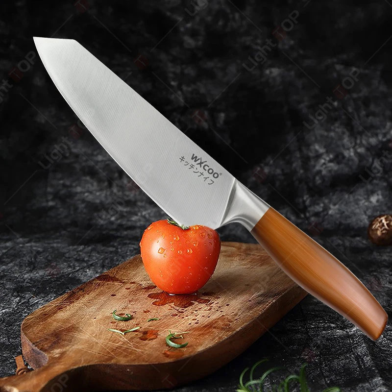 Japanese Kitchen Knives Stainless Steel Professional Chef Knife  Cleaver Santoku Knife Fruit Slicing Utility Knife Cooking Tools