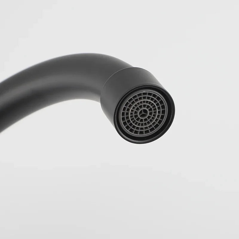 Kitchen Faucet Plastic Steel Sink Faucet Black Single Cold Water Tap Wall Mounted G1/2Inch Kitchen Sink Faucet