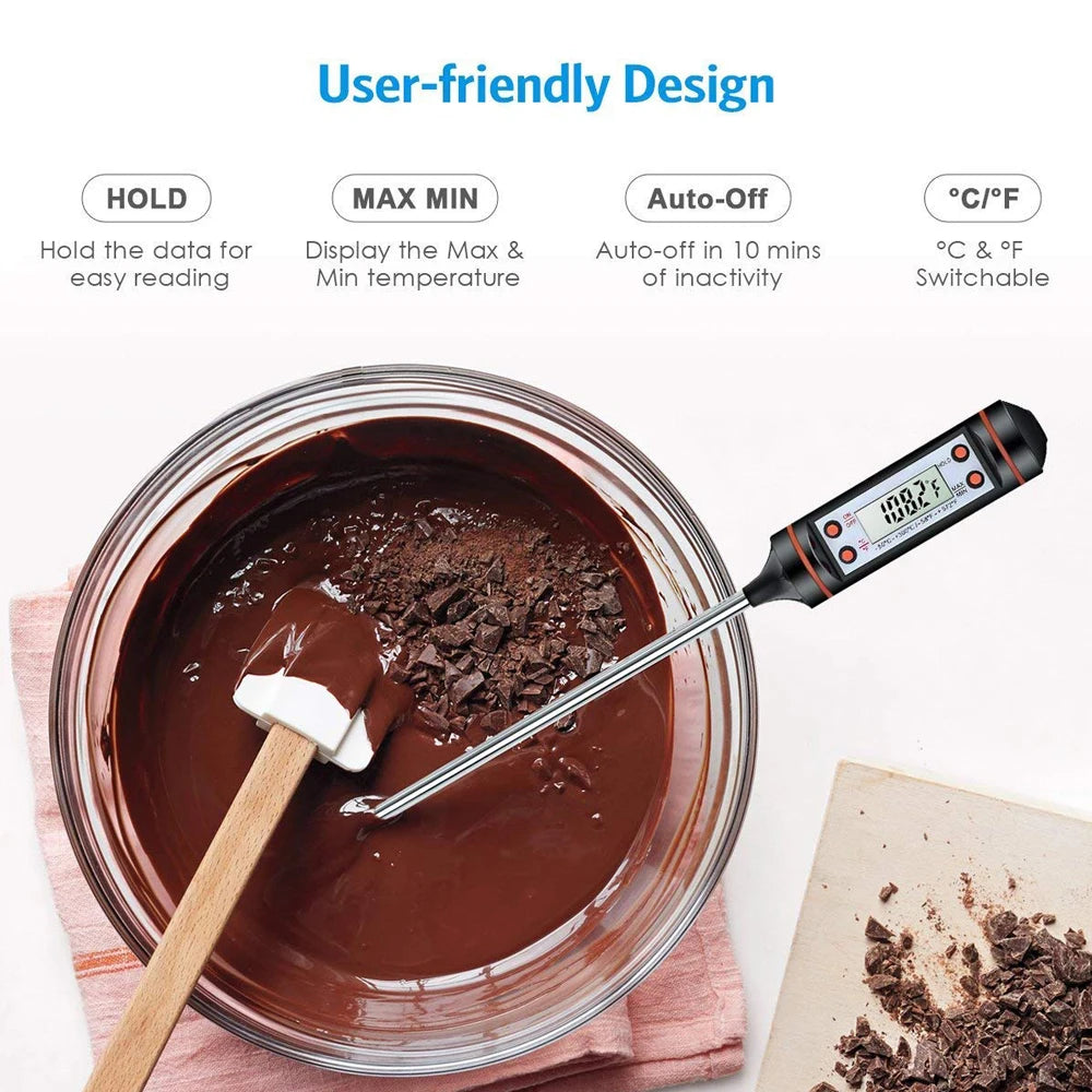 Food Baking Digital Kitchen Thermometer Electronic Probe Type Liquid Barbecue BBQ Temperature Measuring Pen