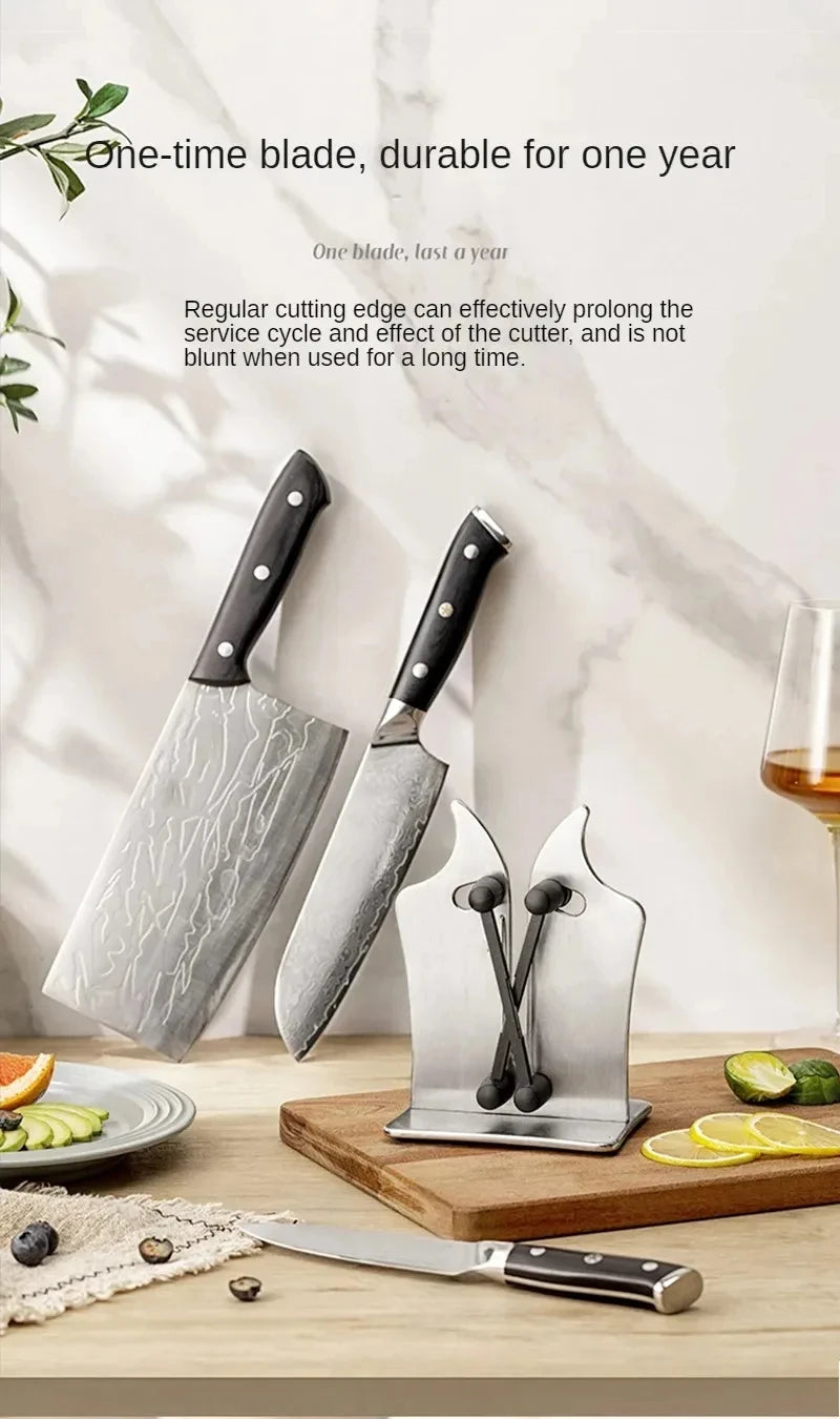 Kitchen Knife Sharpener Easy and Safe Knife Sharpening Tool Damascus Knife Kitchen Tools Manual Chef Kitchen Knife Supplies