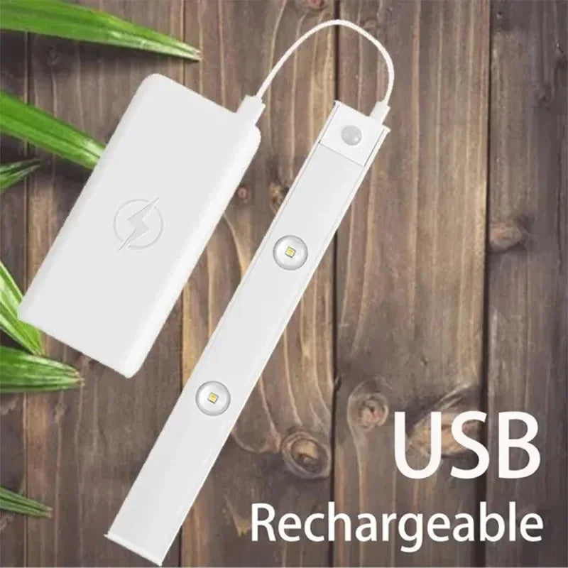 LED Night Light Motion Sensor Wireless Ultra Thin Wine Cooler Light 3 Color For Kitchen Cabinet Bedroom Wardrobe Indoor Lighting