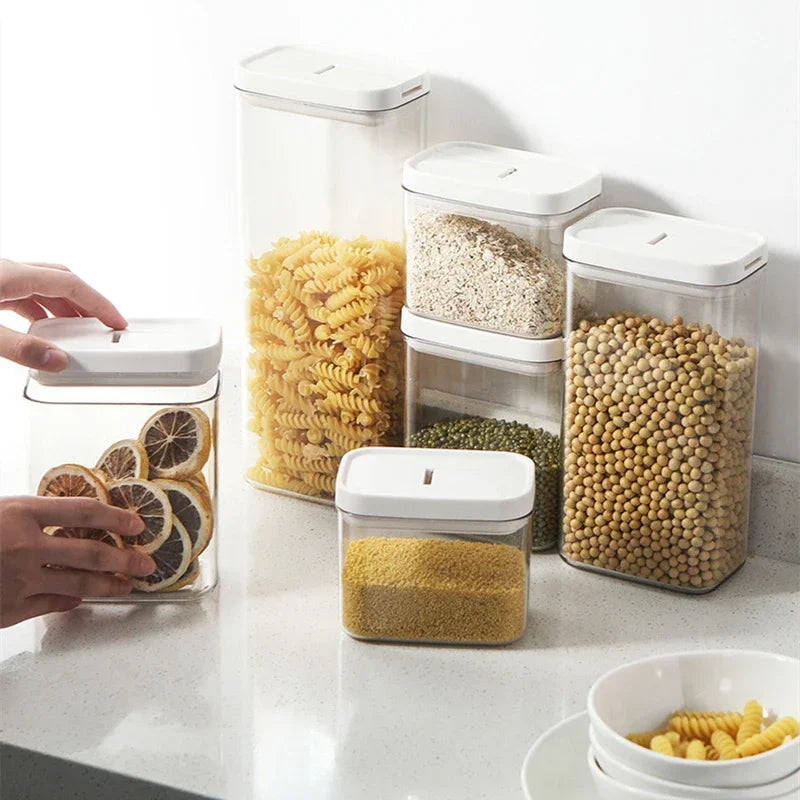 Pasta Storage Box Transparent Plastic Grain Seal Tank Spaghetti Storage Container Moisture-Proof Snack Jar Kitchen Food Tank