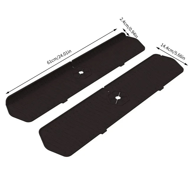 24/29.5inch Faucet Drain Pad Kitchen Household Anti-Splash Non-Slip Faucet Pad Dry Foldable Washing Countertop Soap Non-Slip Pad