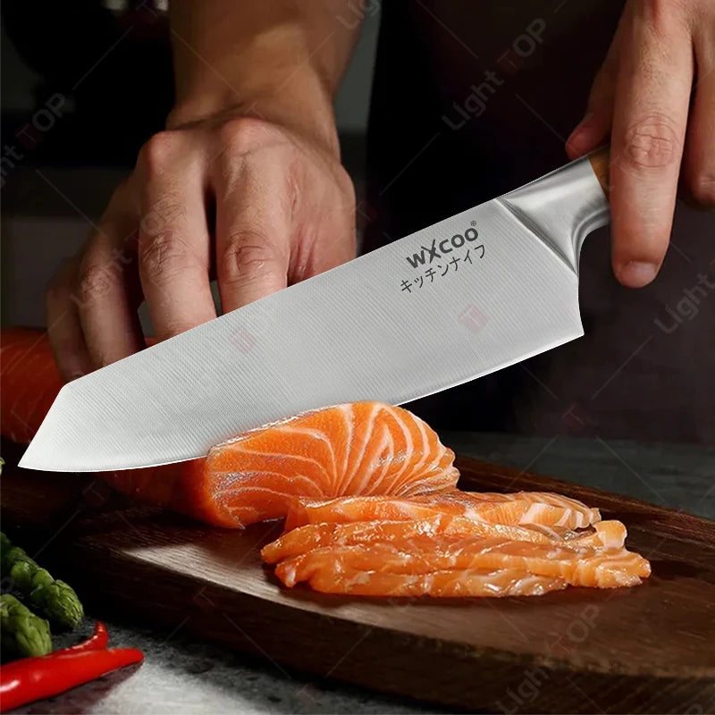 Japanese Kitchen Knives Stainless Steel Professional Chef Knife  Cleaver Santoku Knife Fruit Slicing Utility Knife Cooking Tools