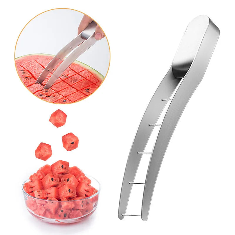 Watermelon Artifact Slicing Knife Stainless Steel Knife Corer Fruit And Vegetable Tools Watermelon Clip kitchen Accessories