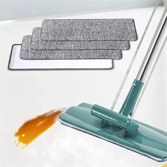 3-12pcs Microfiber Mop Pad Replacement Head Floor Cleaning Cloth Pads Flat Squeeze Hand Free Wringing Tools for Home, Kitchen