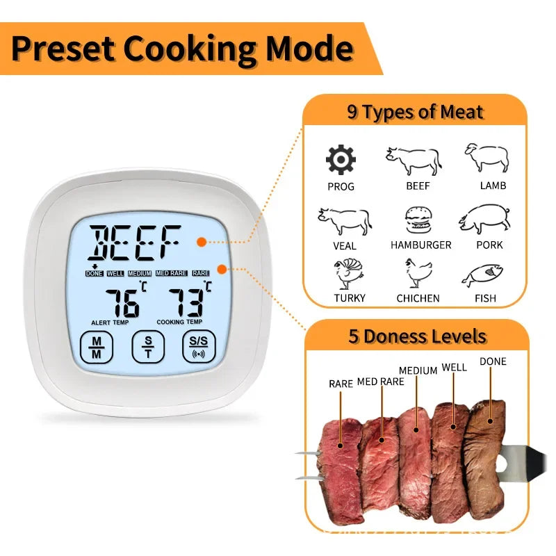 Digital LCD Thermometer Kitchen Cooking Food BBQ Meat Temperature Sensor -20 to 300 Celsius Probe Oven Temperature Meter Tool