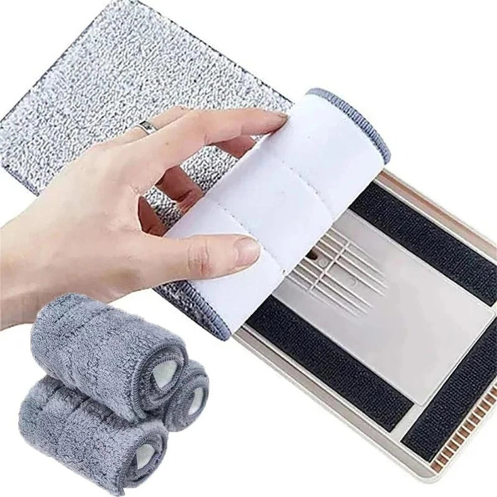 3-12pcs Microfiber Mop Pad Replacement Head Floor Cleaning Cloth Pads Flat Squeeze Hand Free Wringing Tools for Home, Kitchen