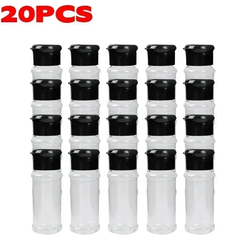 Transparent Seasoning Jars Salt Pepper Shaker Bottles Spices Storage Condiment Boxes Powder Storage Container Kitchen Gadget