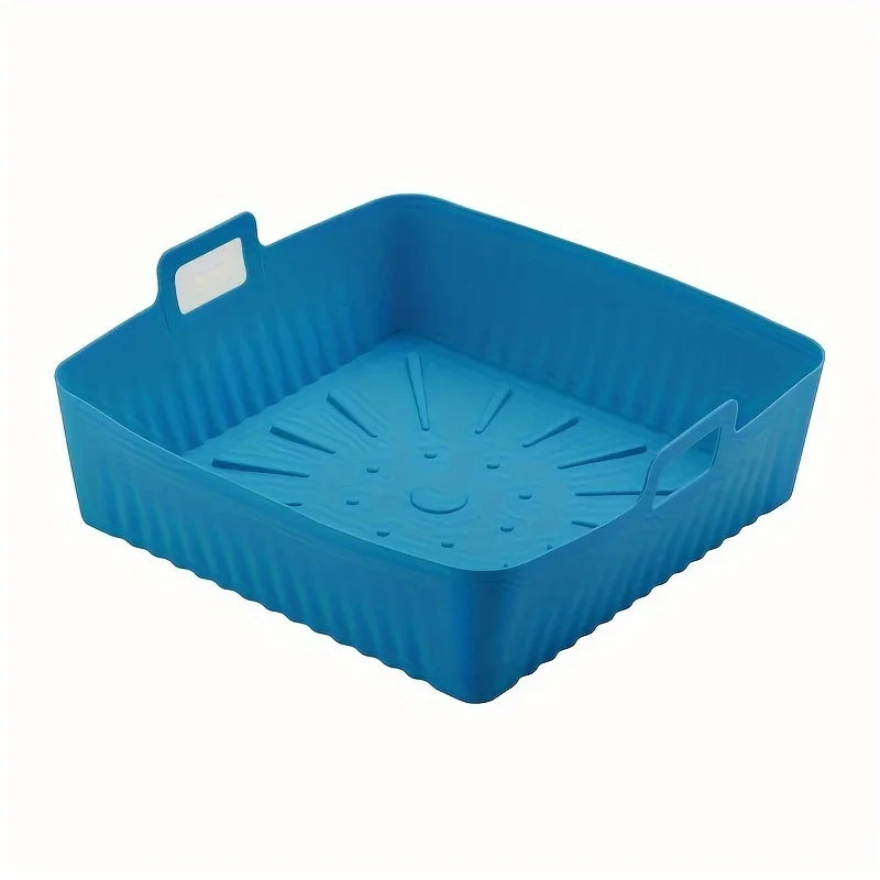 Air Fryer Silicone Liner Reusable Square Air Fryer Easy To Clean Oven Tray Heat Resistant Food Baking Kitchen Accessories
