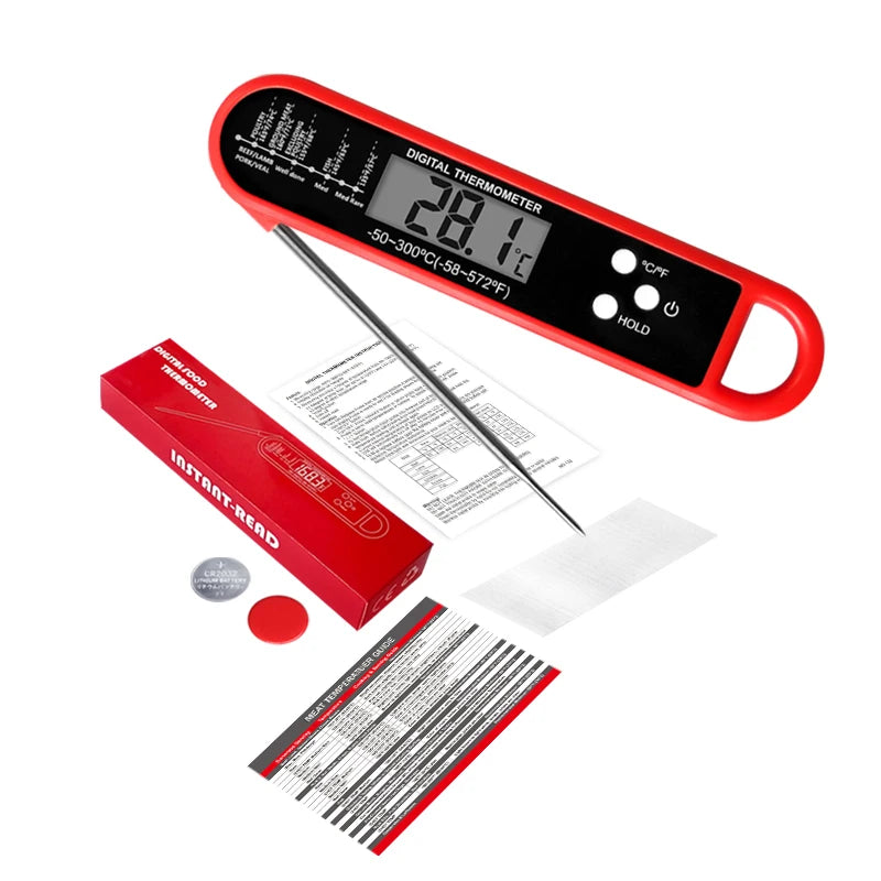 Meat Thermometer Digital - Instant Read Food Thermometer for Cooking Grilling Air Fryer Griddle Probe Kitchen Gadgets Essentials
