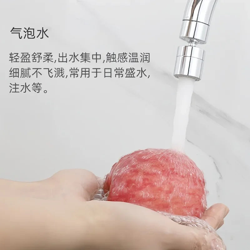 ZEXEF 720° Swivel Faucet Spray Head Kitchen Tap Aerator Bathroom Rotatable Extension Faucet Filter Nozzle Dual Mode Water Saving