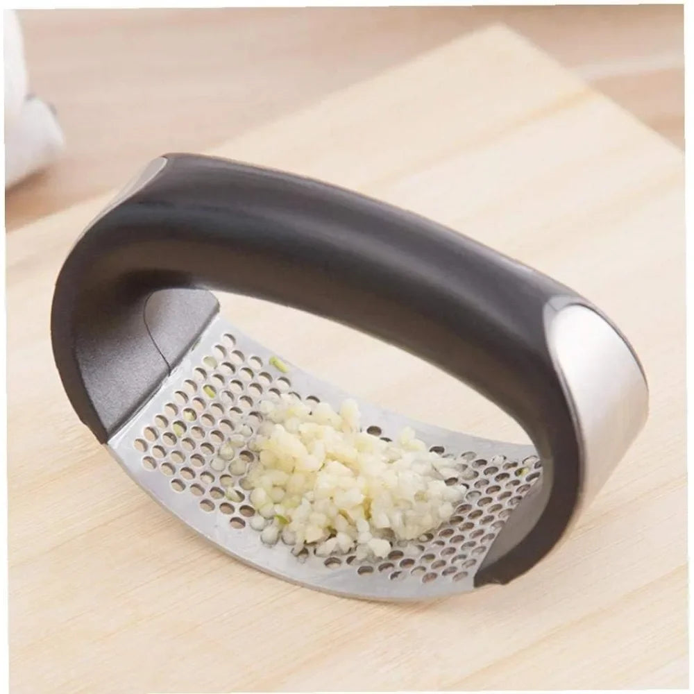 New Stainless Steel Garlic Press Squeezer Manual Mincer Chopping Garlic Tool Fruit Vegetable Tools Kitchen Gadget Accessories