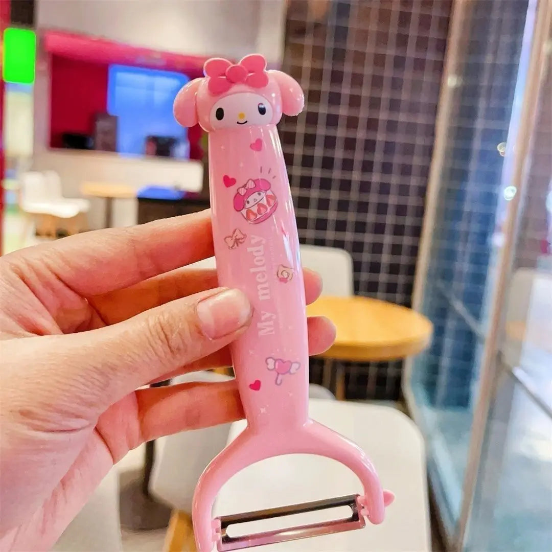 Kawaii Sanrio cartoon Hello kittykuromiMy melody cute fruit knife paring knife set kitchen dormitory knife picnic portable gift