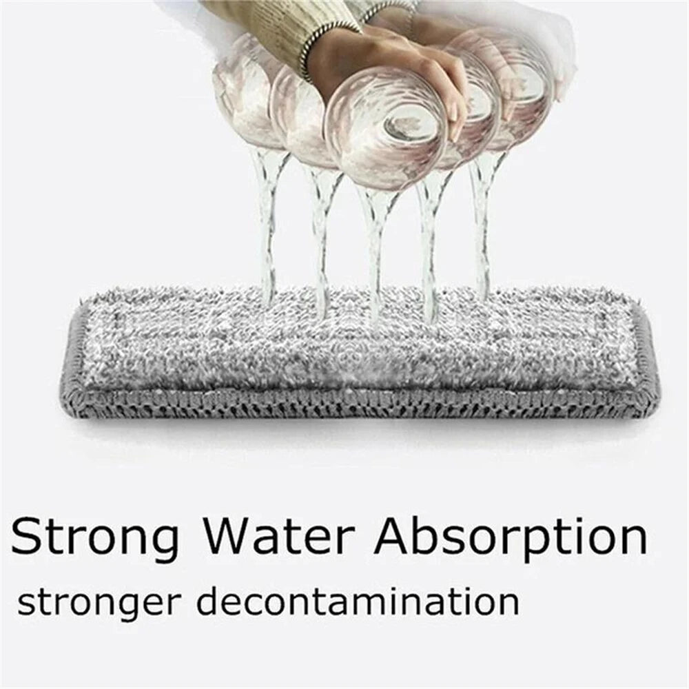 3-12pcs Microfiber Mop Pad Replacement Head Floor Cleaning Cloth Pads Flat Squeeze Hand Free Wringing Tools for Home, Kitchen
