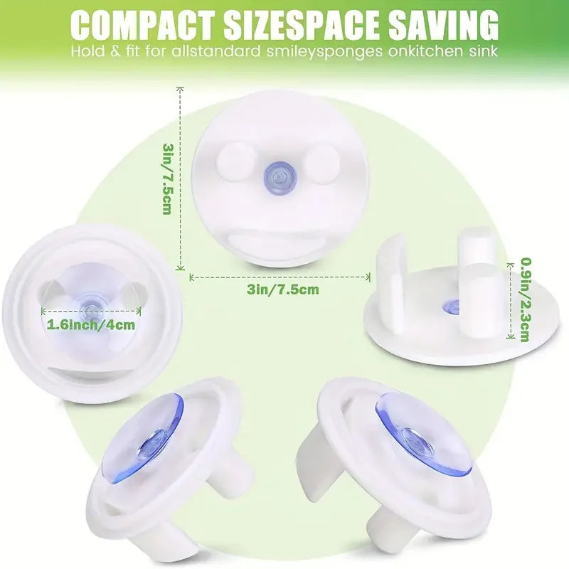 Smiling Sponge Brush Rack Suitable For Daddy Sponge Brush Suction Cup Holder Kitchen Sink Hanger Kitchen Storage Tools Supplies