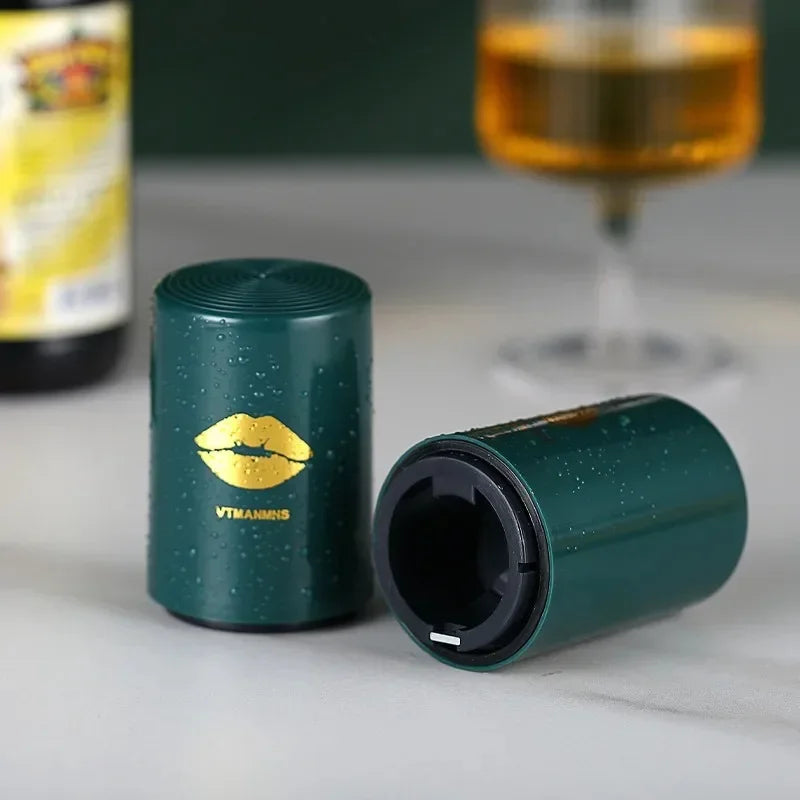 Creative Magnetic Automatic Beer Bottle Opener Kitchen Press Lid Stainless Steel Bottle Opener Tools Portable Bar Gadgets