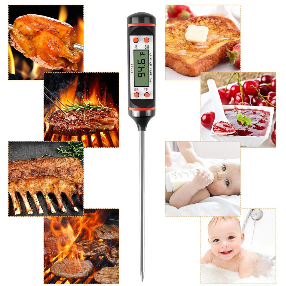 Food Baking Digital Kitchen Thermometer Electronic Probe Type Liquid Barbecue BBQ Temperature Measuring Pen
