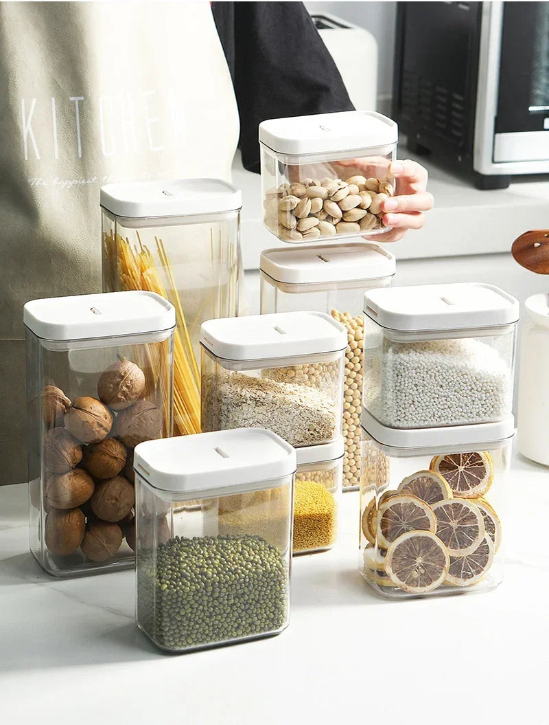 Pasta Storage Box Transparent Plastic Grain Seal Tank Spaghetti Storage Container Moisture-Proof Snack Jar Kitchen Food Tank