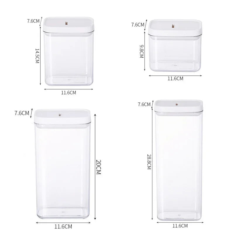 Pasta Storage Box Transparent Plastic Grain Seal Tank Spaghetti Storage Container Moisture-Proof Snack Jar Kitchen Food Tank