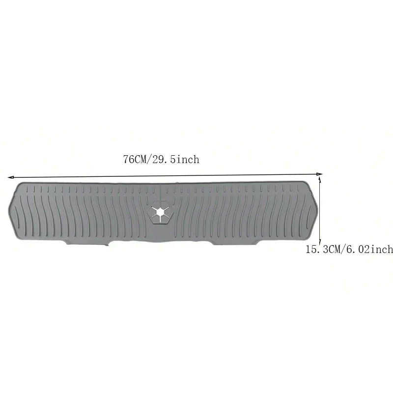 24/29.5inch Faucet Drain Pad Kitchen Household Anti-Splash Non-Slip Faucet Pad Dry Foldable Washing Countertop Soap Non-Slip Pad