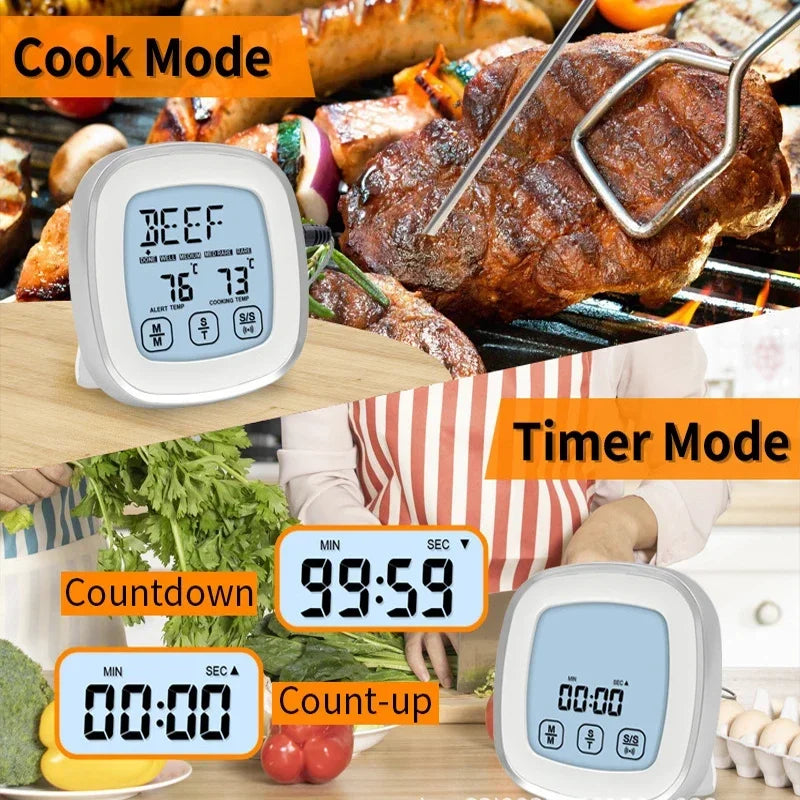 Digital LCD Thermometer Kitchen Cooking Food BBQ Meat Temperature Sensor -20 to 300 Celsius Probe Oven Temperature Meter Tool