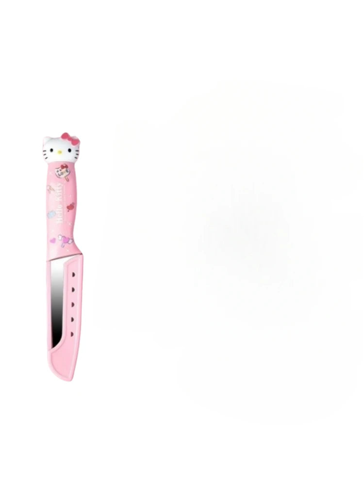 Kawaii Sanrio cartoon Hello kittykuromiMy melody cute fruit knife paring knife set kitchen dormitory knife picnic portable gift