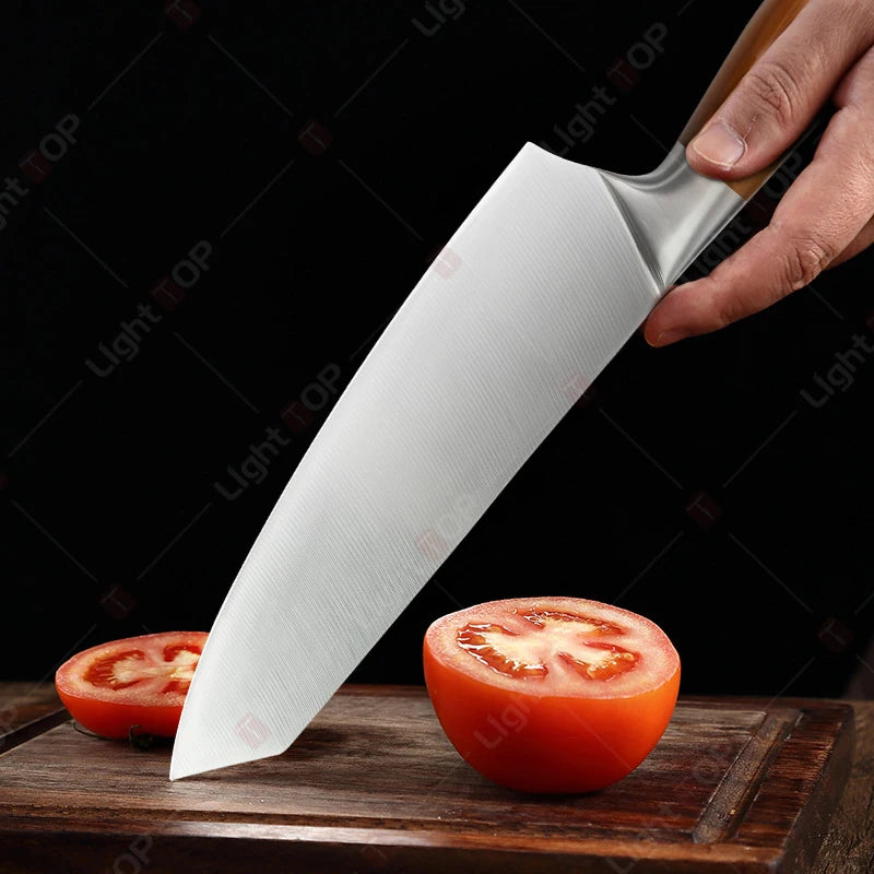 Japanese Kitchen Knives Stainless Steel Professional Chef Knife  Cleaver Santoku Knife Fruit Slicing Utility Knife Cooking Tools