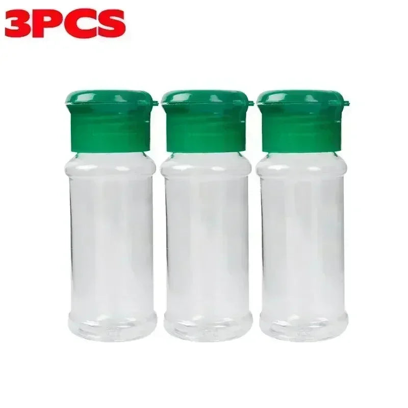 Transparent Seasoning Jars Salt Pepper Shaker Bottles Spices Storage Condiment Boxes Powder Storage Container Kitchen Gadget