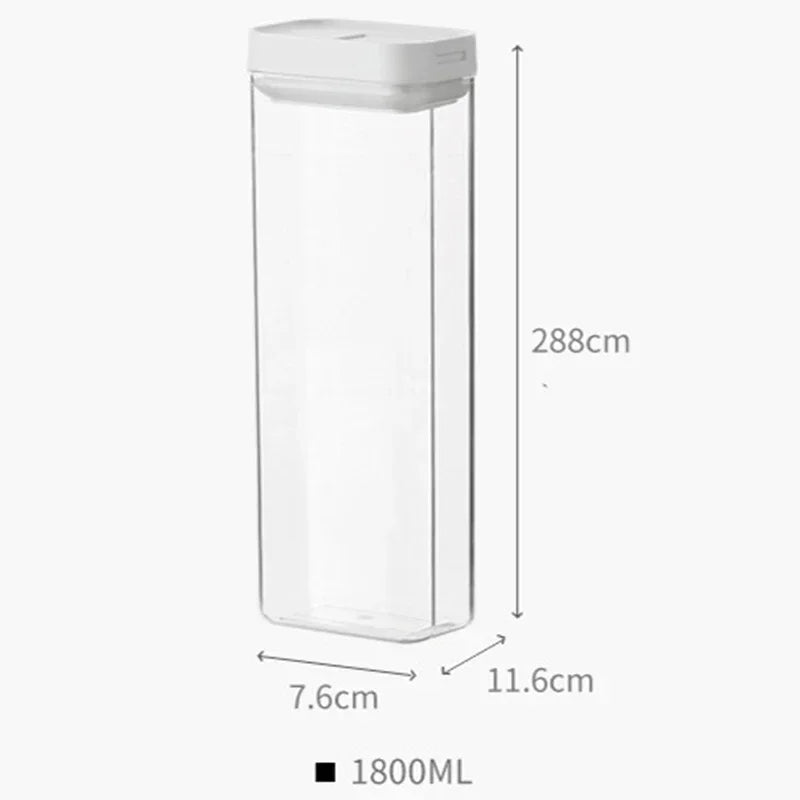 Pasta Storage Box Transparent Plastic Grain Seal Tank Spaghetti Storage Container Moisture-Proof Snack Jar Kitchen Food Tank