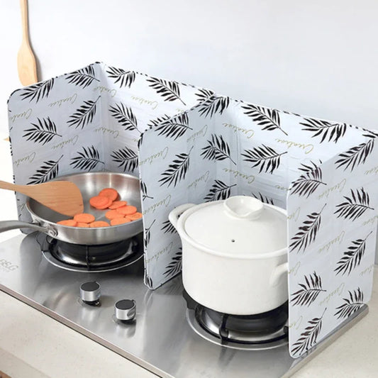 Aluminum Foil Foldable Kitchen Gas Stove Baffle Plate Portable Frying Pan Oil Splash Protection Screen Kichen Accessories Gadget