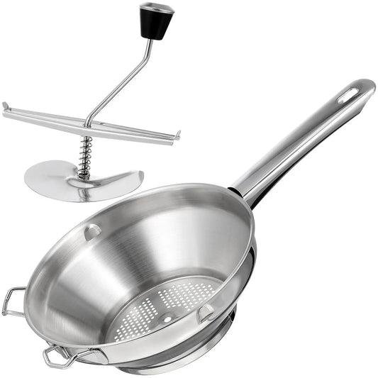 Stainless Steel Potato Masher Manual Presser Ricer Kitchen Tool Vegetable Gadget Cookware Fruit Tools Dining Bar
