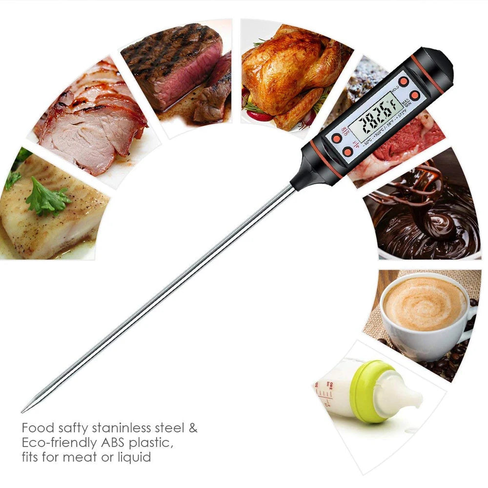 Food Baking Digital Kitchen Thermometer Electronic Probe Type Liquid Barbecue BBQ Temperature Measuring Pen