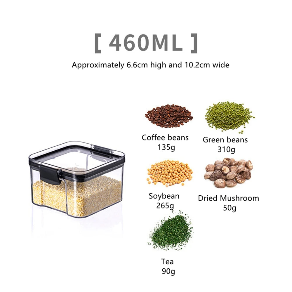 Food Storage Box Kitchen Containers Plastic Box Jars for Bulk Cereals Refrigerator Organizers for Pantry Organizer Jars With Lid
