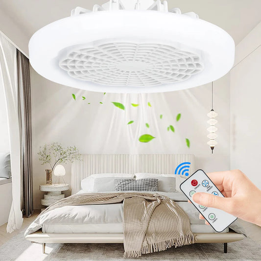 Smart remote control 3-in-1 ceiling fan light  E27 LED light 23cm universal bedroom and kitchen lamp ceiling fan
