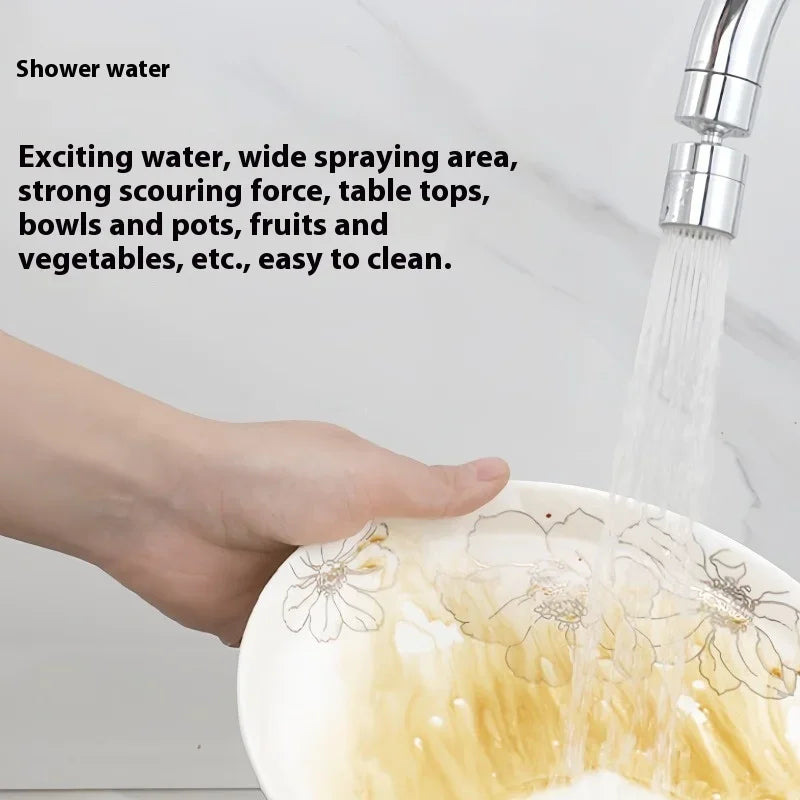 ZEXEF 720° Swivel Faucet Spray Head Kitchen Tap Aerator Bathroom Rotatable Extension Faucet Filter Nozzle Dual Mode Water Saving