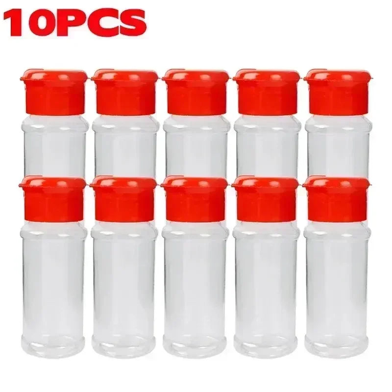 Transparent Seasoning Jars Salt Pepper Shaker Bottles Spices Storage Condiment Boxes Powder Storage Container Kitchen Gadget