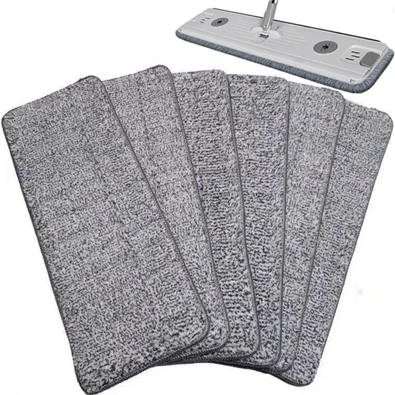3-12pcs Microfiber Mop Pad Replacement Head Floor Cleaning Cloth Pads Flat Squeeze Hand Free Wringing Tools for Home, Kitchen