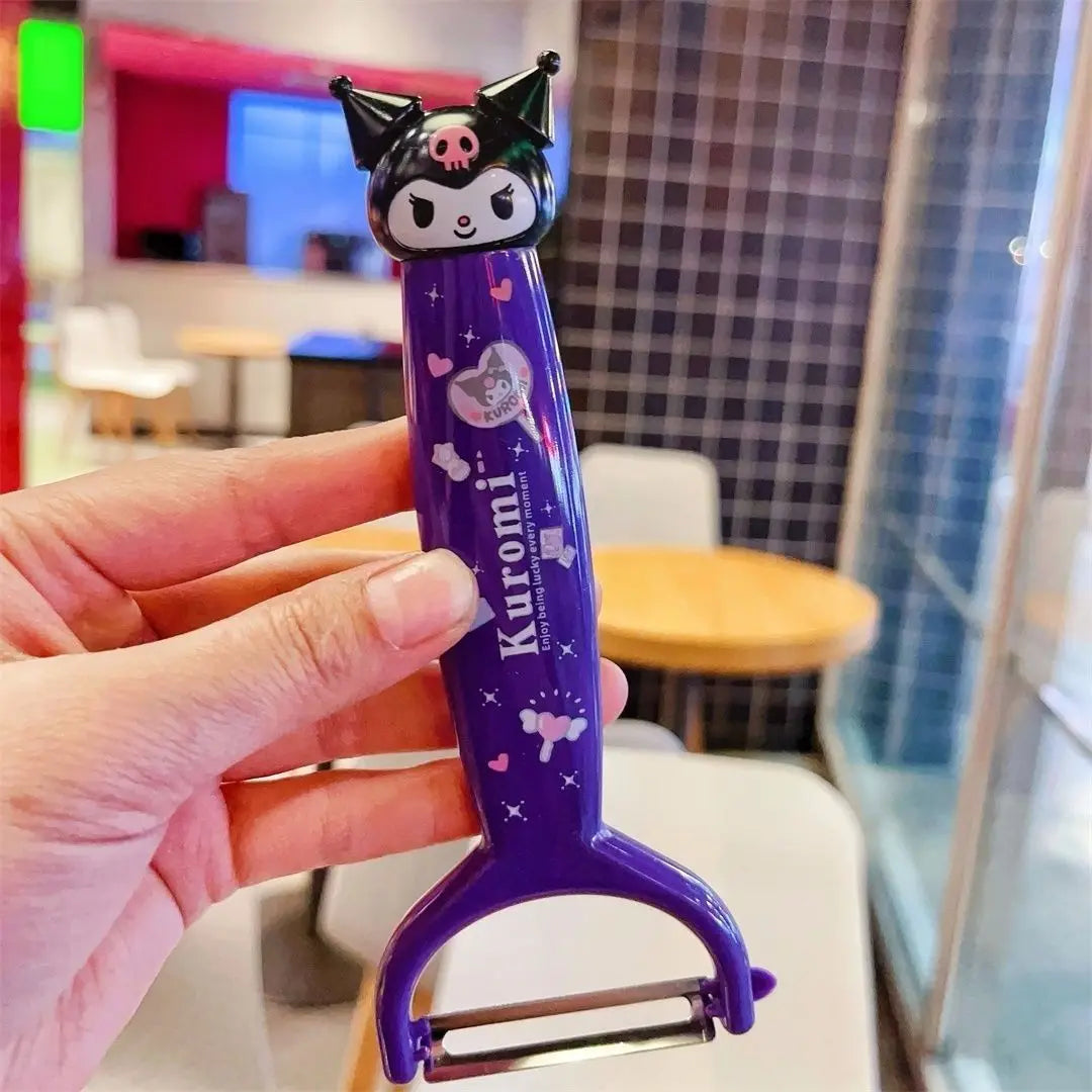 Kawaii Sanrio cartoon Hello kittykuromiMy melody cute fruit knife paring knife set kitchen dormitory knife picnic portable gift